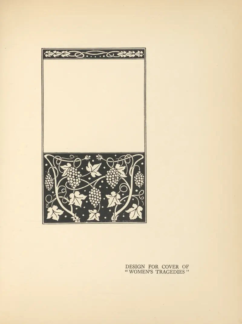 Entwurf für den Umschlag von 'Women's Tragedies' von Aubrey Vincent Beardsley