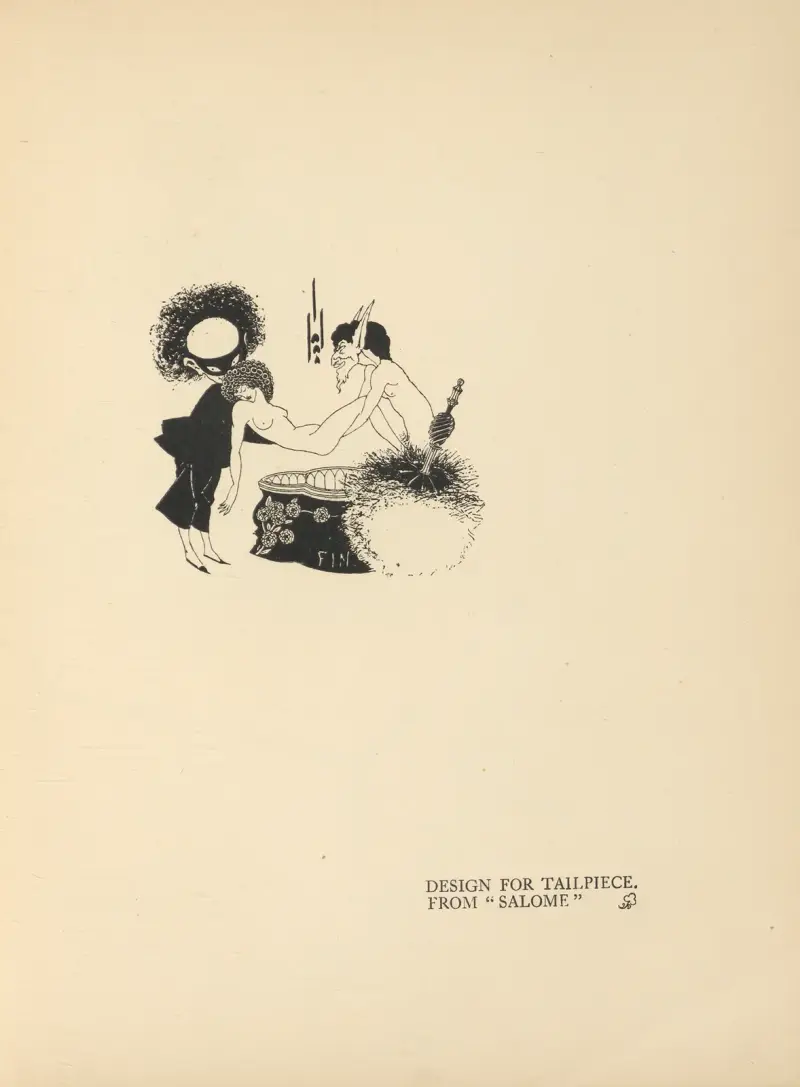 Entwurf für den Schlussstein. Aus 'Salome' von Aubrey Vincent Beardsley