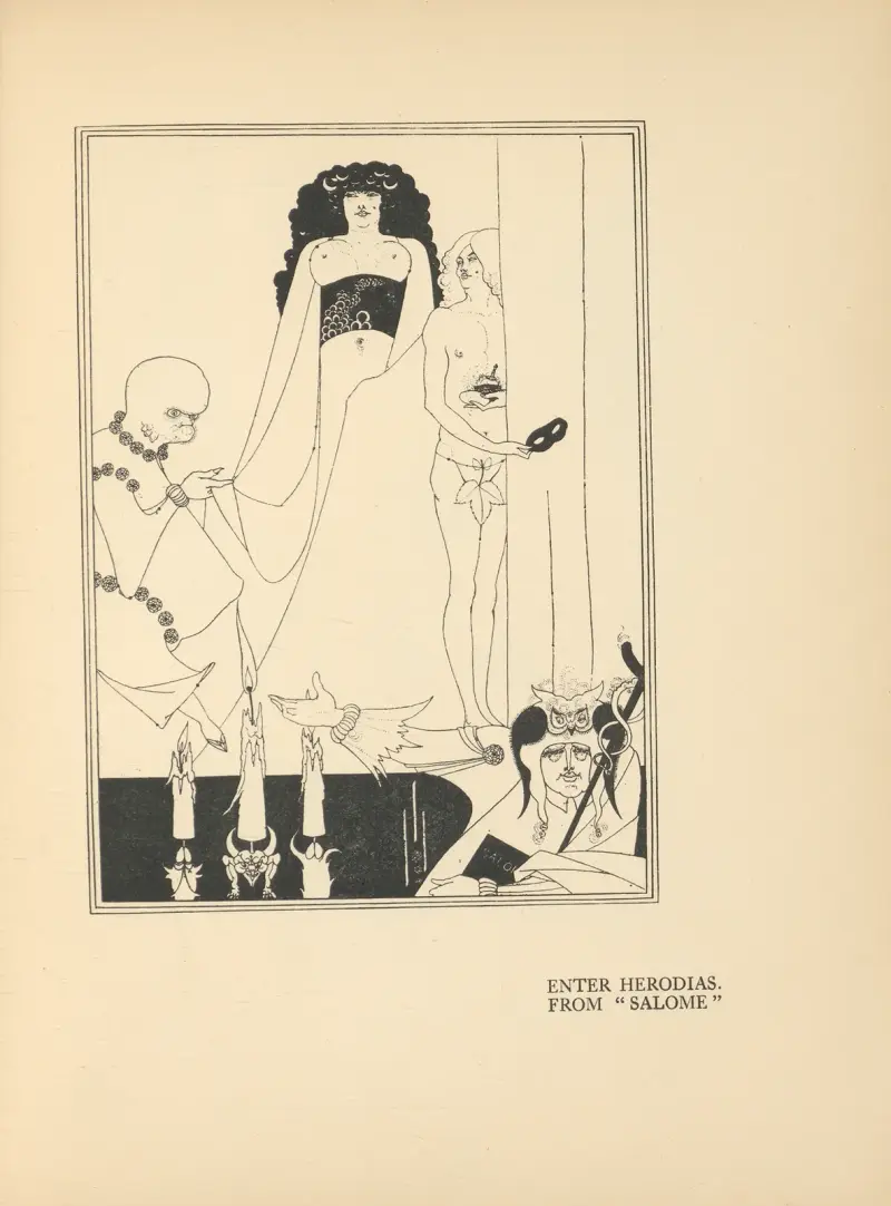 Enter Herodias. Aus 'Salome' von Aubrey Vincent Beardsley