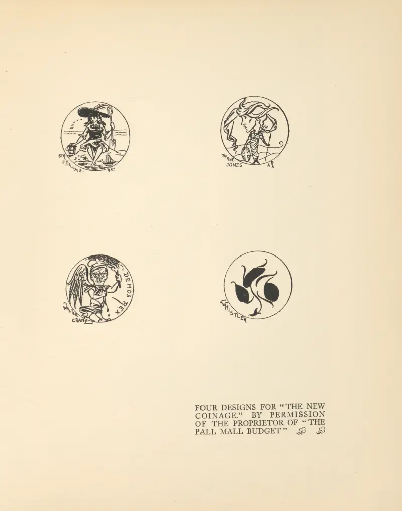 Four Designs For ‘The New Coinage av Aubrey Vincent Beardsley