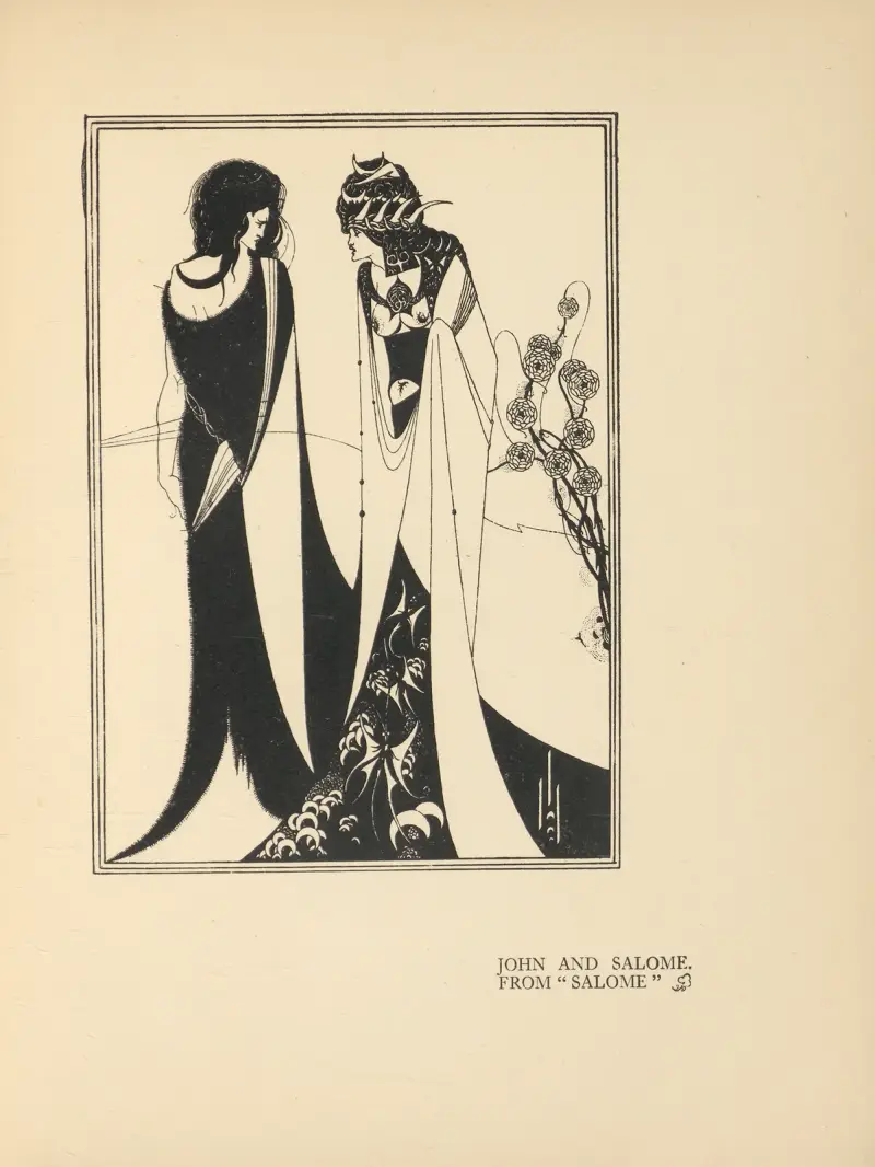 John and Salome. From ‘Salome’ av Aubrey Vincent Beardsley