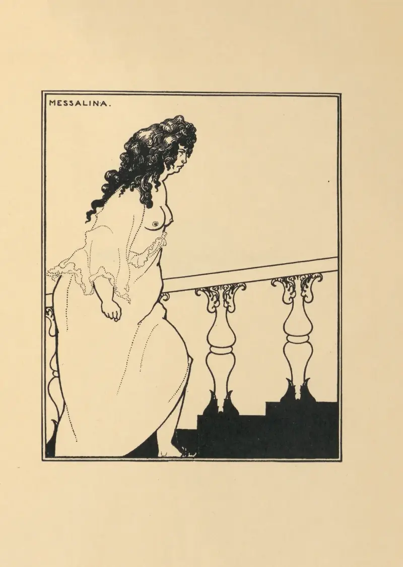 Messalina kehrt vom Bade zurück von Aubrey Vincent Beardsley