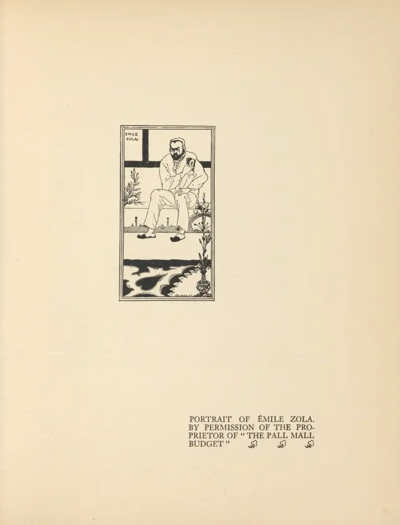 Porträt von Émile Zola von Aubrey Vincent Beardsley