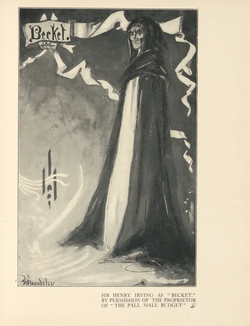 Sir Henry Irving as ‘Becket av Aubrey Vincent Beardsley