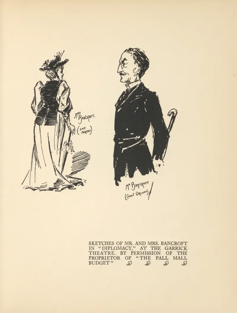 Sketches of Mr. and Mrs. Bancroft In ‘Diplomacy’ av Aubrey Vincent Beardsley