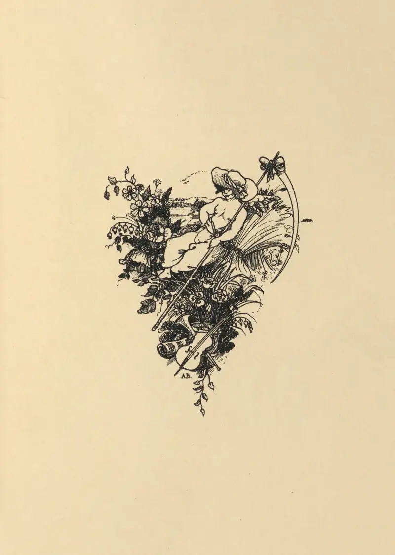 Tailpiece To The Three Musicians. From ‘The Savoy’ No.1 av Aubrey Vincent Beardsley
