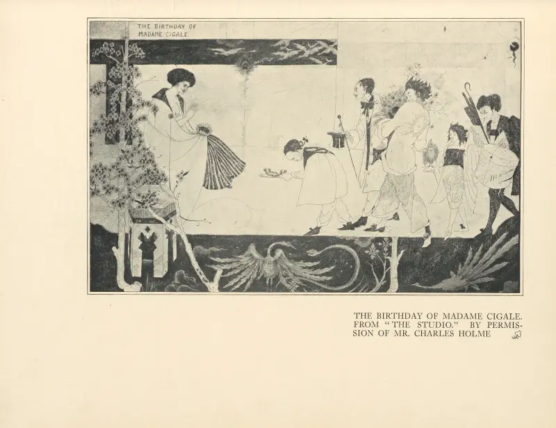 Madame Cigales födelsedag av Aubrey Vincent Beardsley
