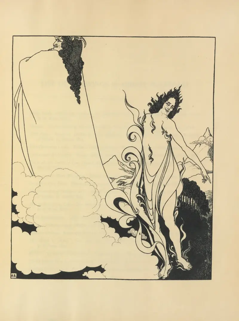 The Fourth Tableau of the Rhinegold. Being the Cover Design for No. 6 of ‘The Savoy’ av Aubrey Vincent Beardsley