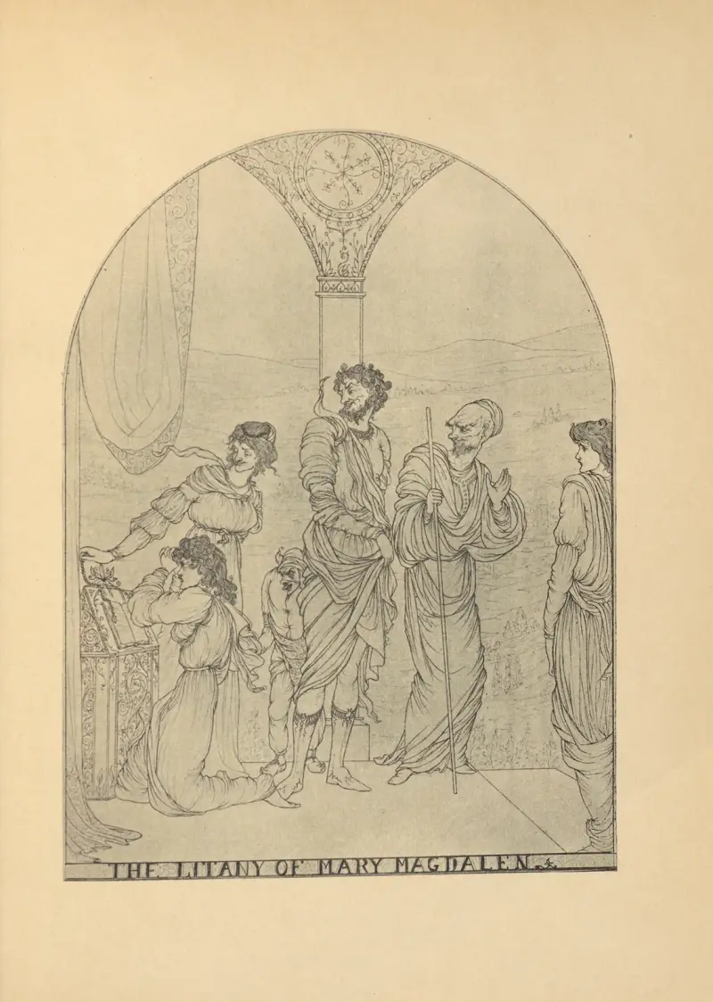 The Litany of Mary Magdalen – nr 2 av Aubrey Vincent Beardsley