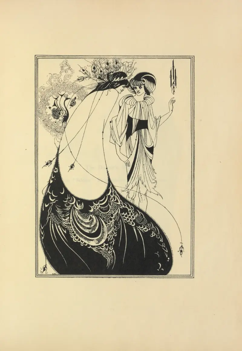The Peacock Skirt From ‘Salome’, 1897 av Aubrey Vincent Beardsley