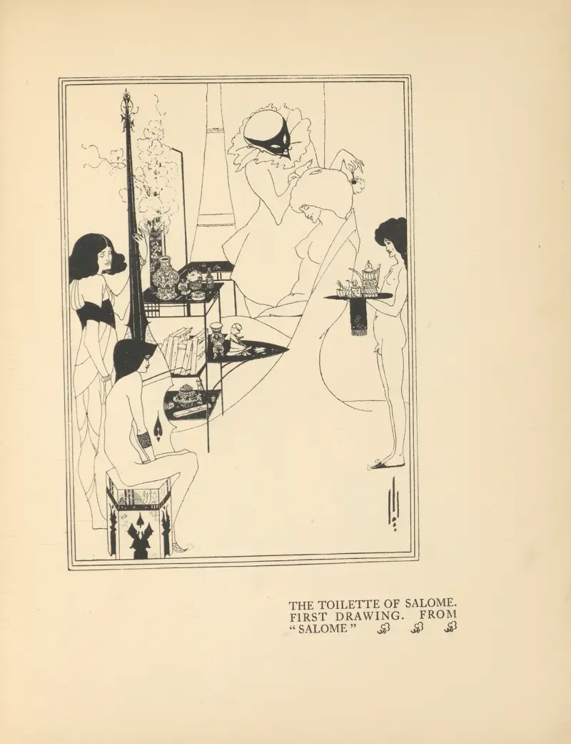 The Toilette of Salome. First Drawing. av Aubrey Vincent Beardsley