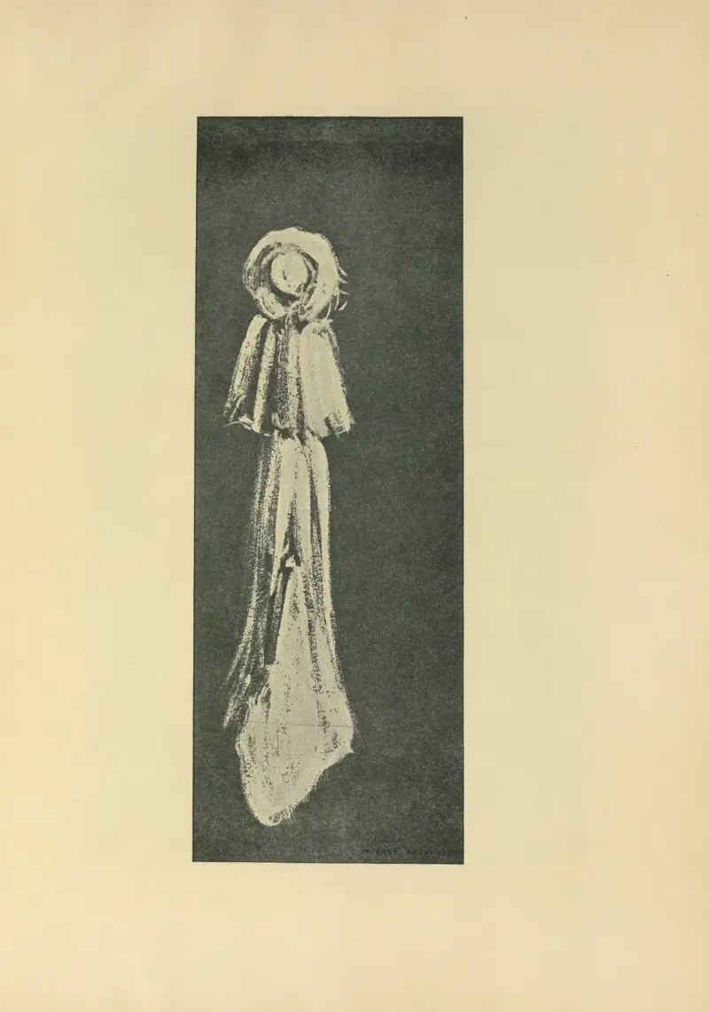 Kvinnan i vitt från The Savoy av Aubrey Vincent Beardsley