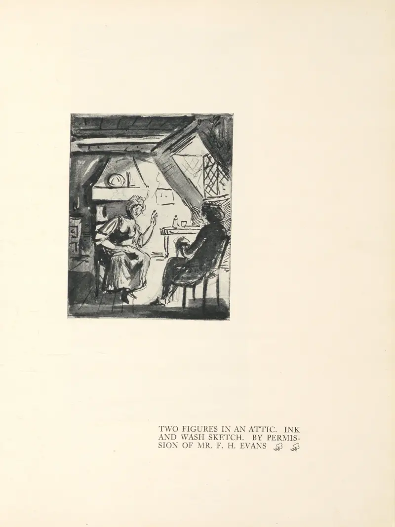 Dvě postavy na půdě, Aubrey Vincent Beardsley
