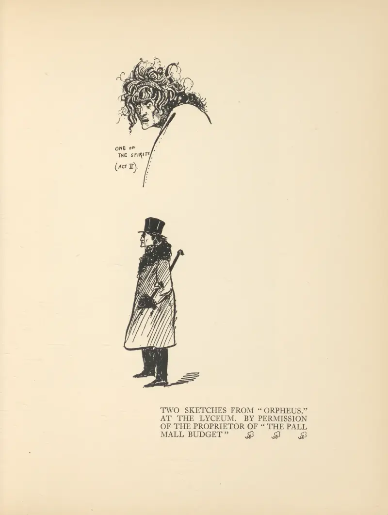 Zwei Skizzen aus „Orpheus“, Nr. 2 von Aubrey Vincent Beardsley