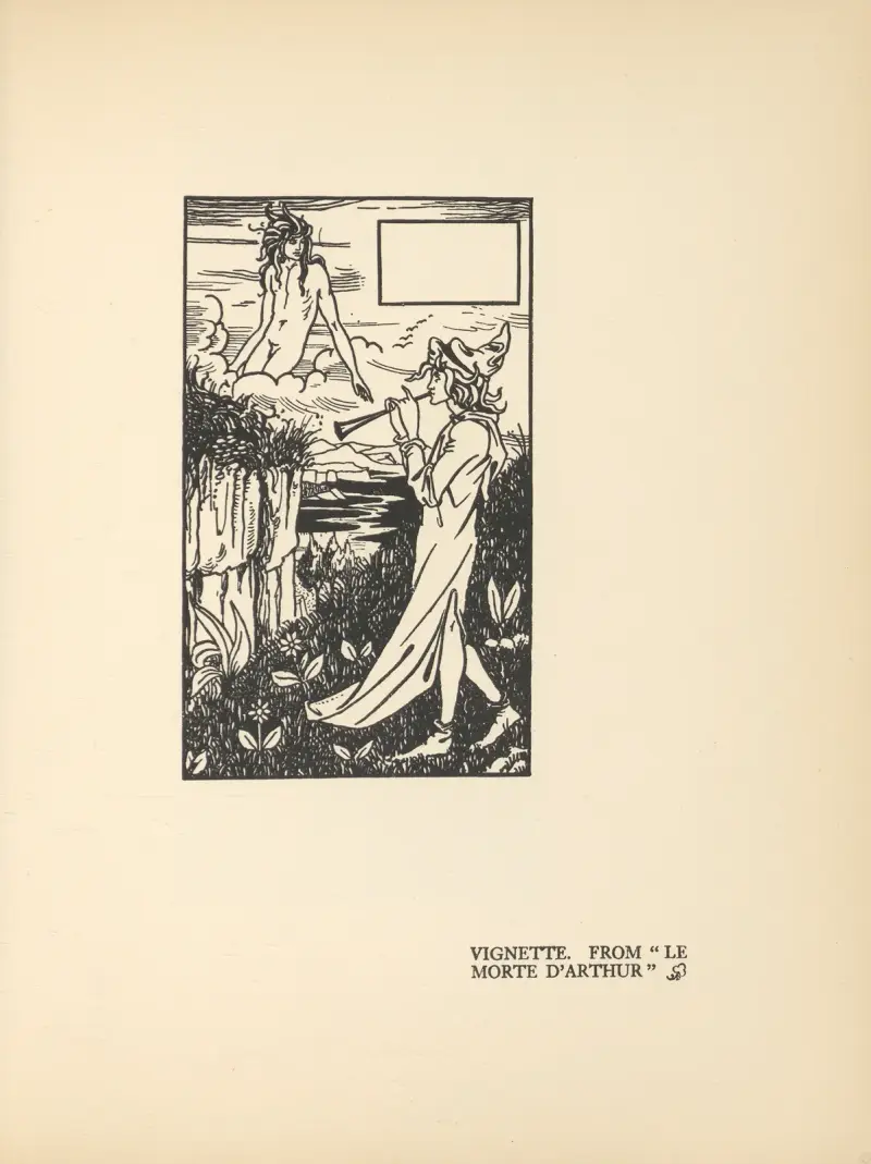 Vignette. From ‘Le Morte d’Arthur’ – nr 2 av Aubrey Vincent Beardsley