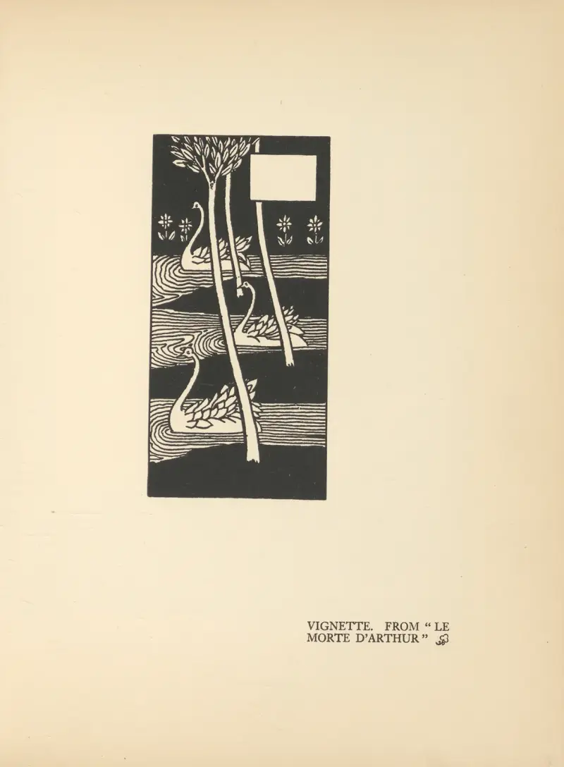 Vignette. From ‘Le Morte d’Arthur’ – nr 4 av Aubrey Vincent Beardsley