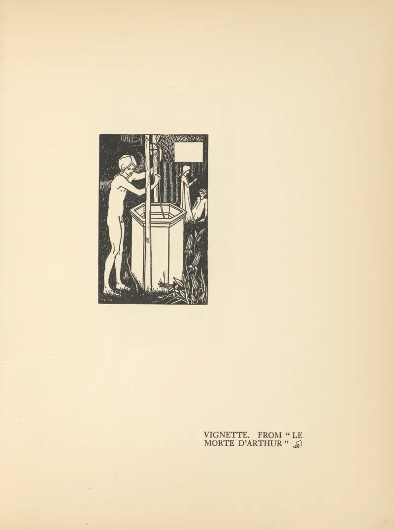 Vignette. Aus 'Le Morte d'Arthur' – Nr. 5 von Aubrey Vincent Beardsley