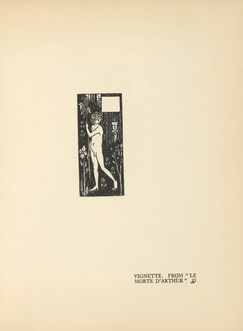 Vignette. From ‘Le Morte d’Arthur’ – nr 7 av Aubrey Vincent Beardsley