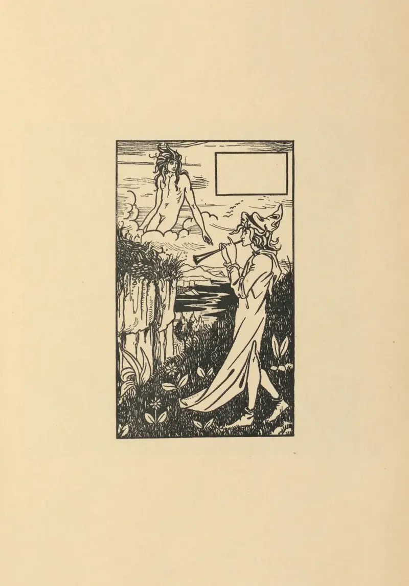 Vignette. From ‘Le Morte d’Arthur’ – nr 14 av Aubrey Vincent Beardsley