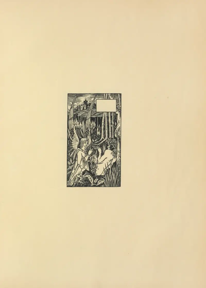 Vignette aus „Le Morte Darthur“, 1897 – Nr. 4 von Aubrey Vincent Beardsley