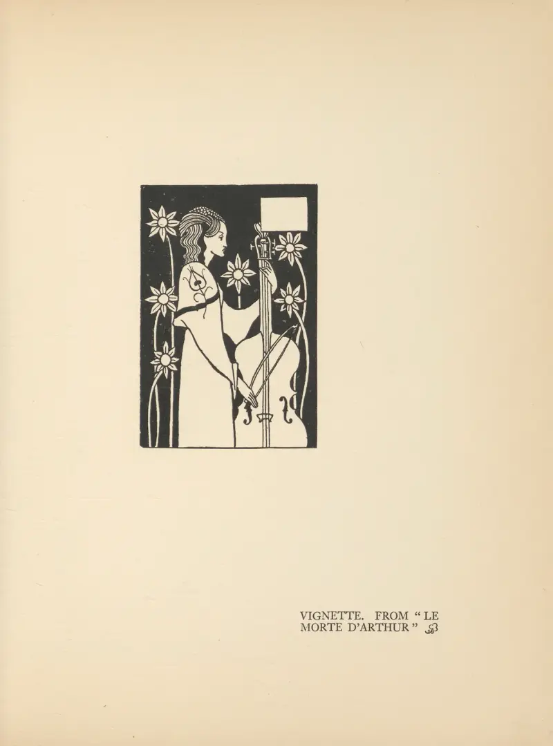 Viněta. Z 'Le Morte d'Arthur', Nr. 1, Aubrey Vincent Beardsley