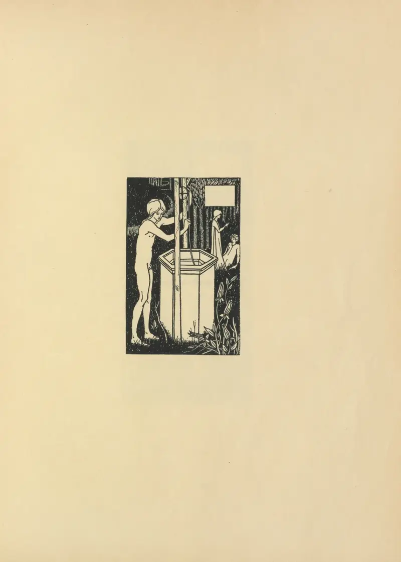 Winieta z „Le Morte Darthur”, 1897 – nr 1, Aubrey Vincent Beardsley