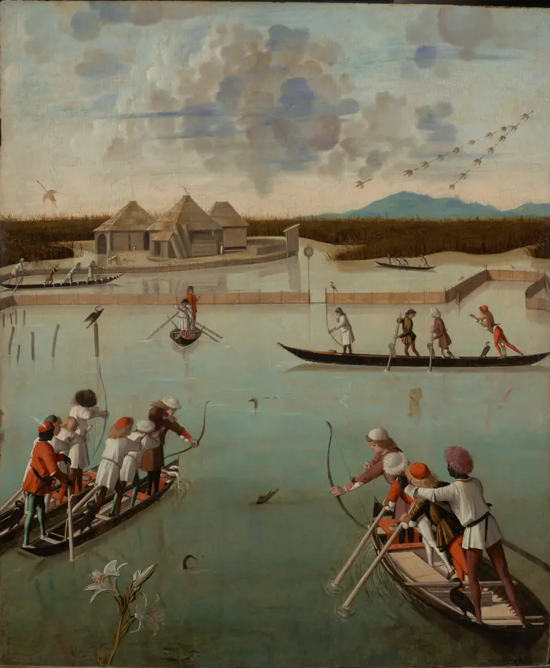 Hunting on the Lagoon av Vittore Carpaccio