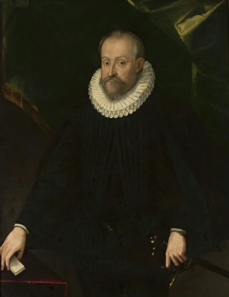 Portrait of a man av Hans von Aachen