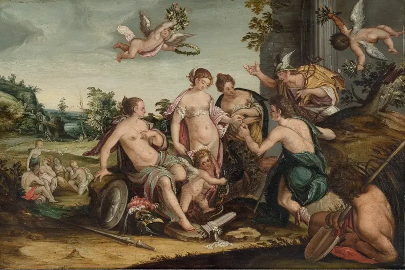 The Judgement of Paris av Hans von Aachen