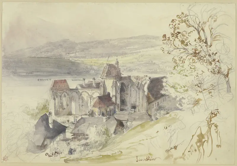 Die Ruinen der Klosterkirche Säusenstein an der Donau von Rudolf von Alt