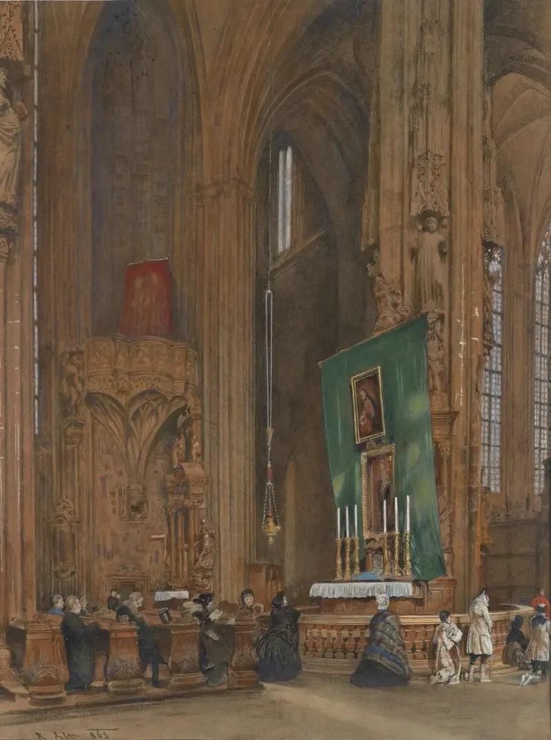 Inneres der Stephanskirche von Rudolf von Alt