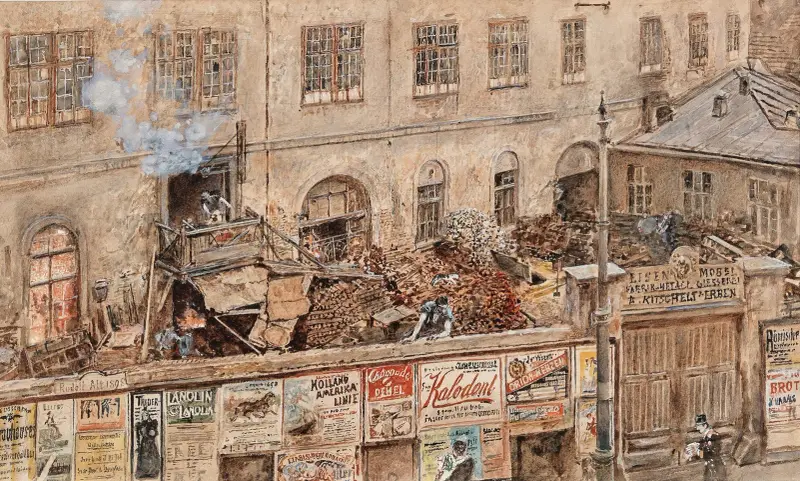 Iron foundry Kitschelt in Skodagasse av Rudolf von Alt