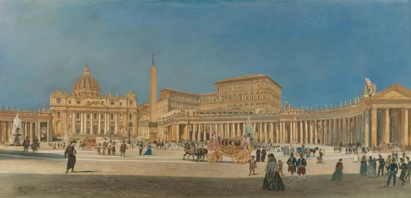 Petersplatz, Rom von Rudolf von Alt