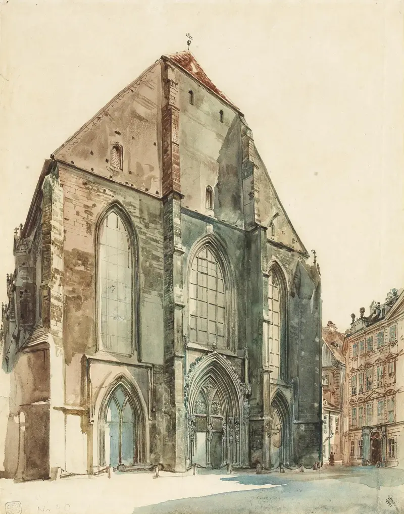 Die Minoritenkirche in Wien von Rudolf von Alt