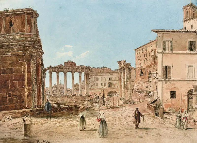 The Roman Forum in Rom av Rudolf von Alt