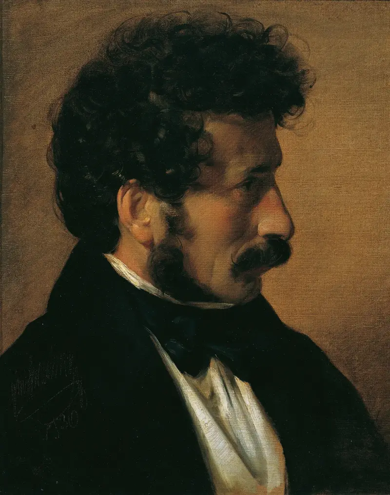 Porträtt av målaren Theodor Alconière av Friedrich von Amerling