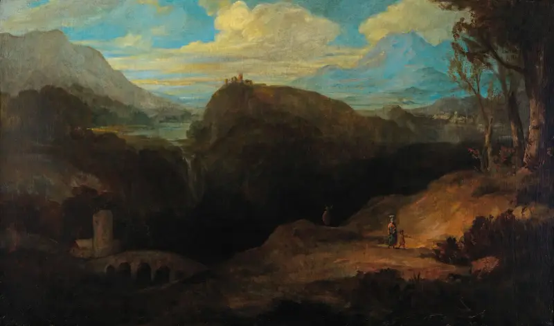 Bergslandskap av Friedrich von Amerling