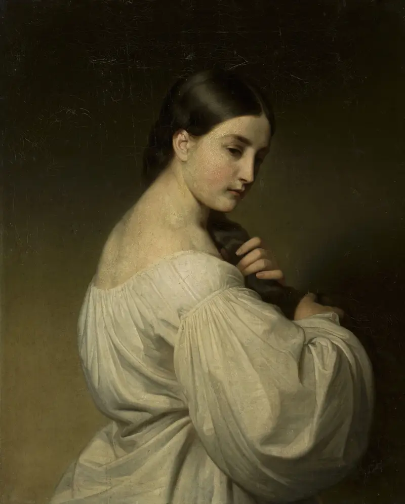 Porträtt av en ung kvinna av Friedrich von Amerling