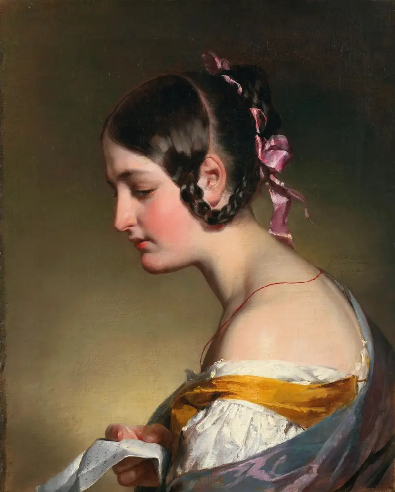 Brevläsaren av Friedrich von Amerling