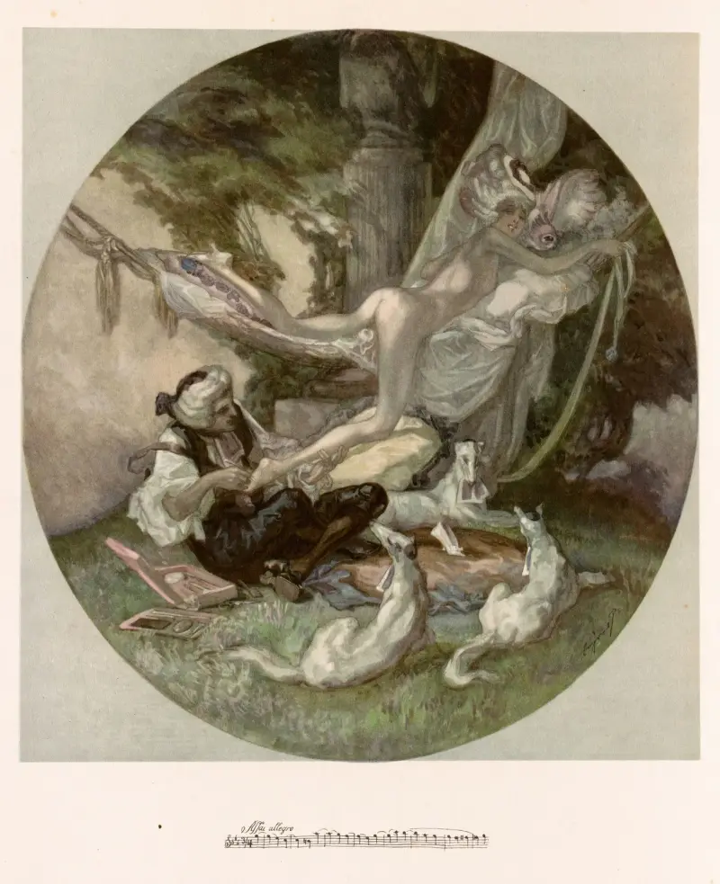 Blad ur 'Aus meinen Schlössern' 3 av Franz von Bayros