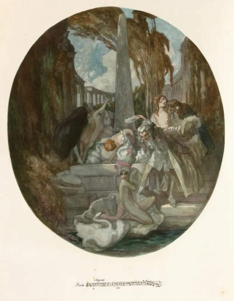 Blad ur 'Aus meinen Schlössern' 7 av Franz von Bayros