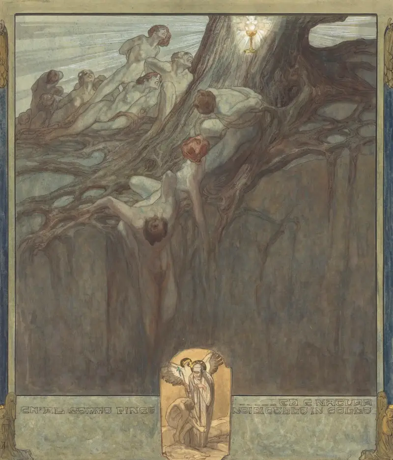 Ch’al Sommo Pince ed e natura Noi di collo in callo av Franz von Bayros