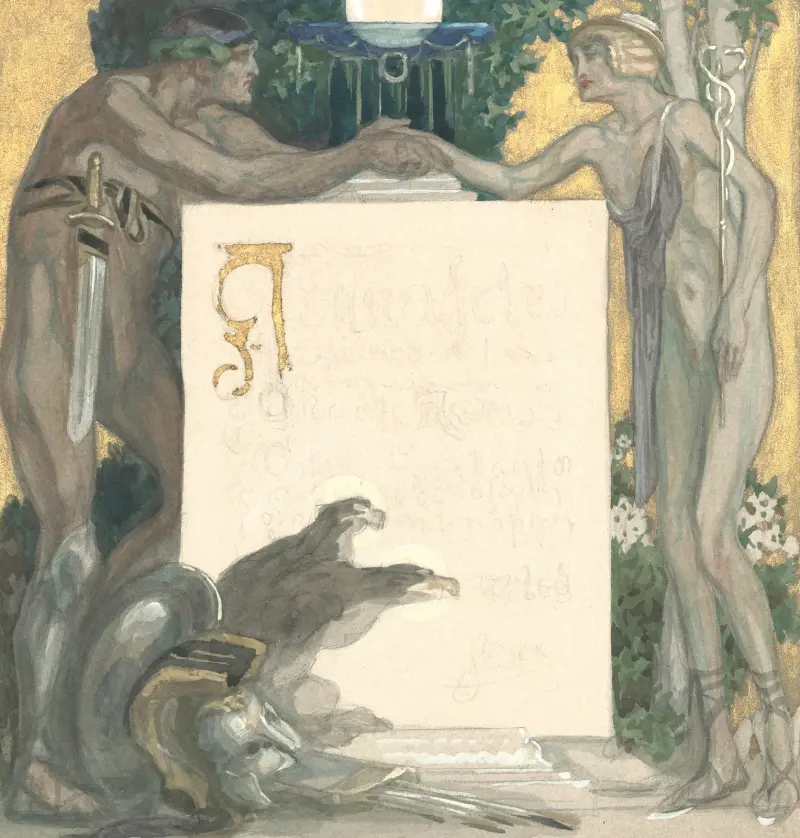 Návrh frontispisu, Franz von Bayros
