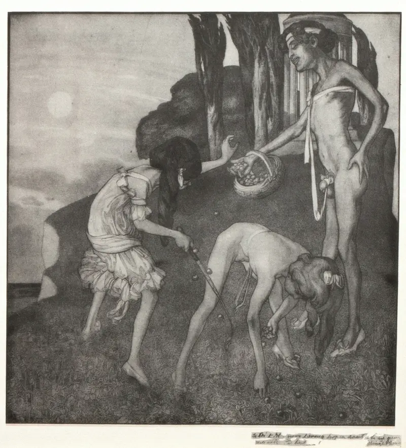 Erotische Darstellung 3 av Franz von Bayros