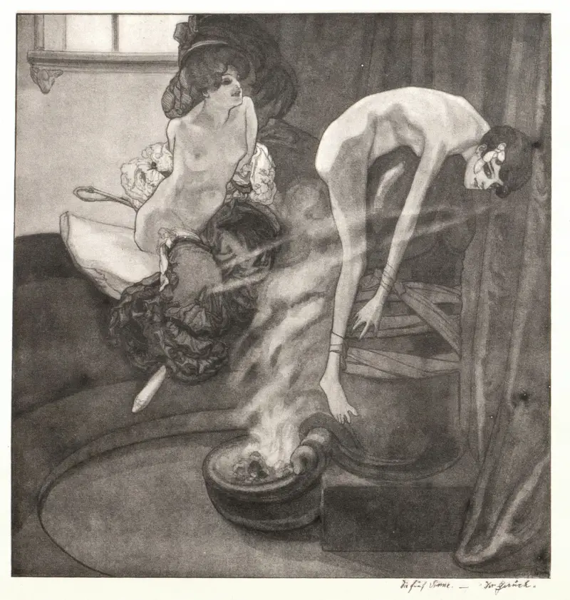 Erotisk framställning 4 av Franz von Bayros