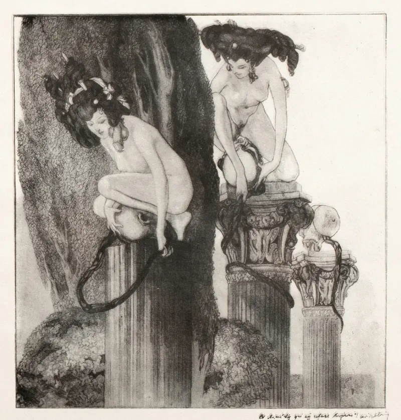 Erotisk framställning 6 av Franz von Bayros