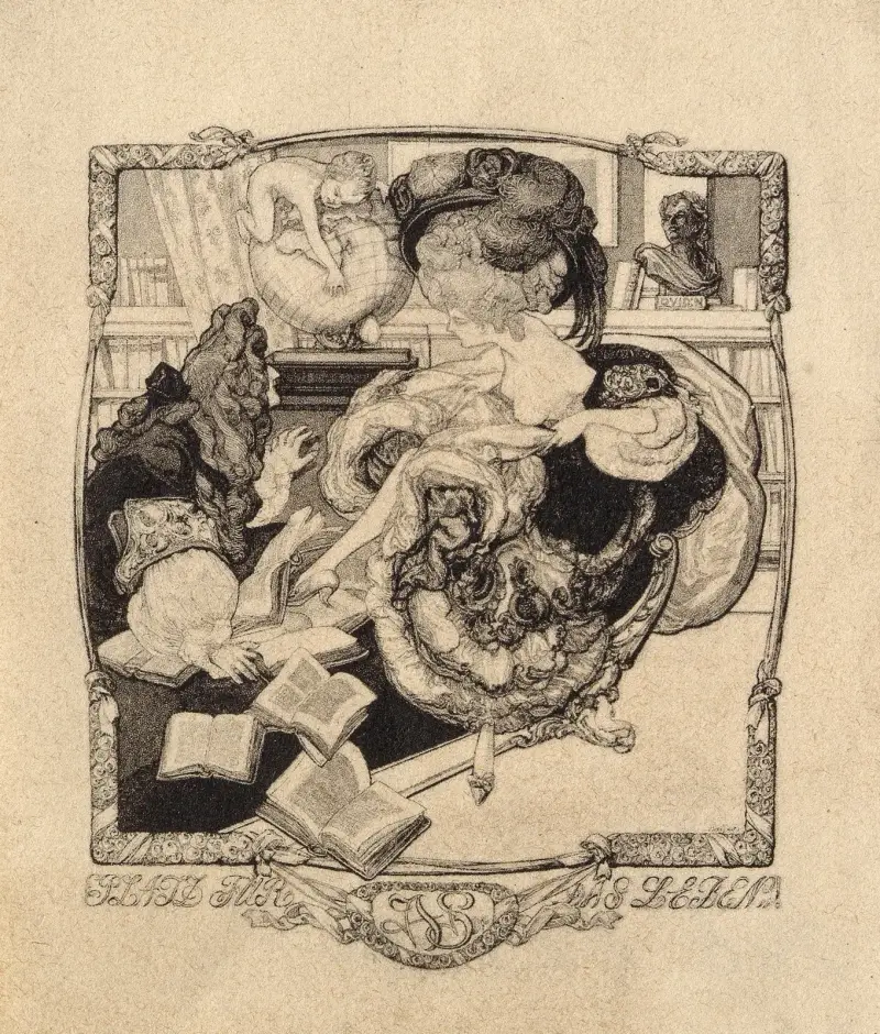 Exlibris Platz für das Leben av Franz von Bayros