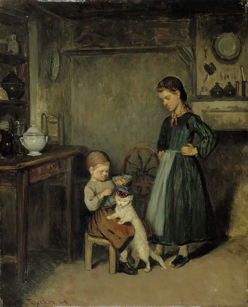 A French Interior av Adolf Von Becker