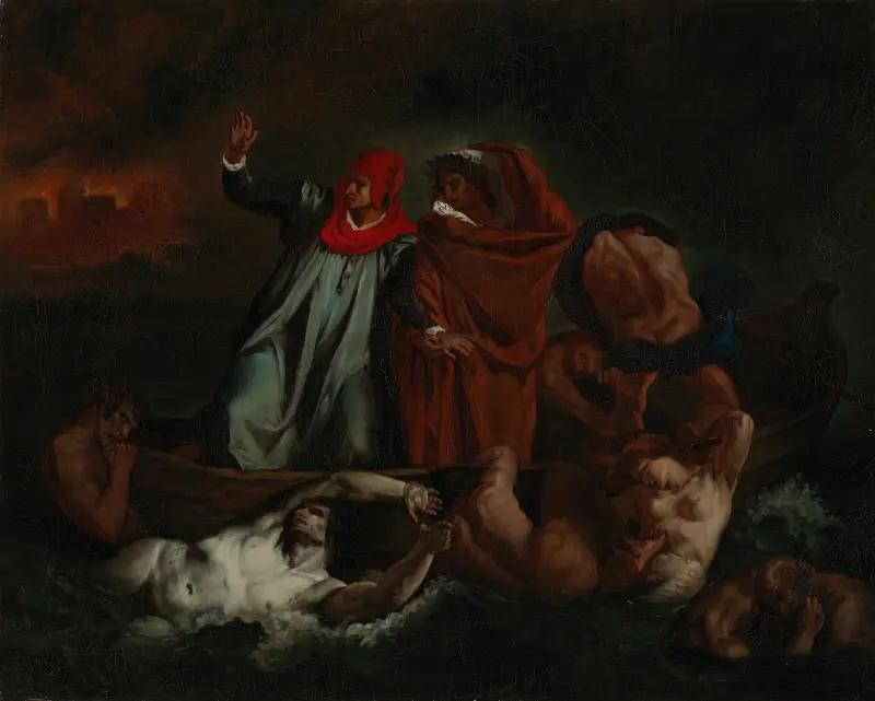 Dante And Virgil In Hell av Adolf Von Becker