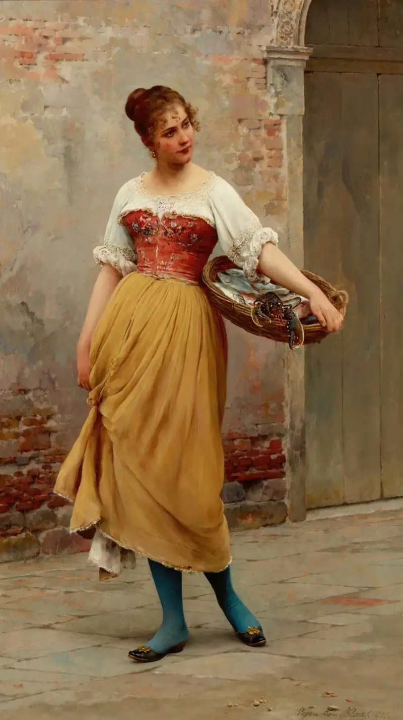 Udany połów, Eugen von Blaas